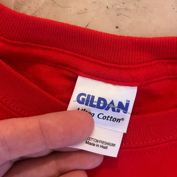 Wisconsin Badgers Gildan Bucky Band Tshirt XL Red - Picture 3 of 5